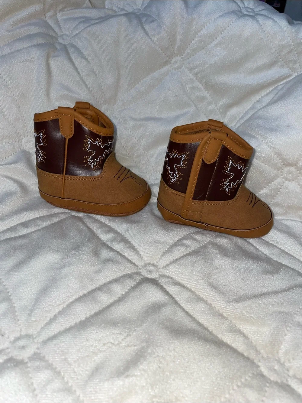 Kids Brown Cowboy Boot Style Shoes